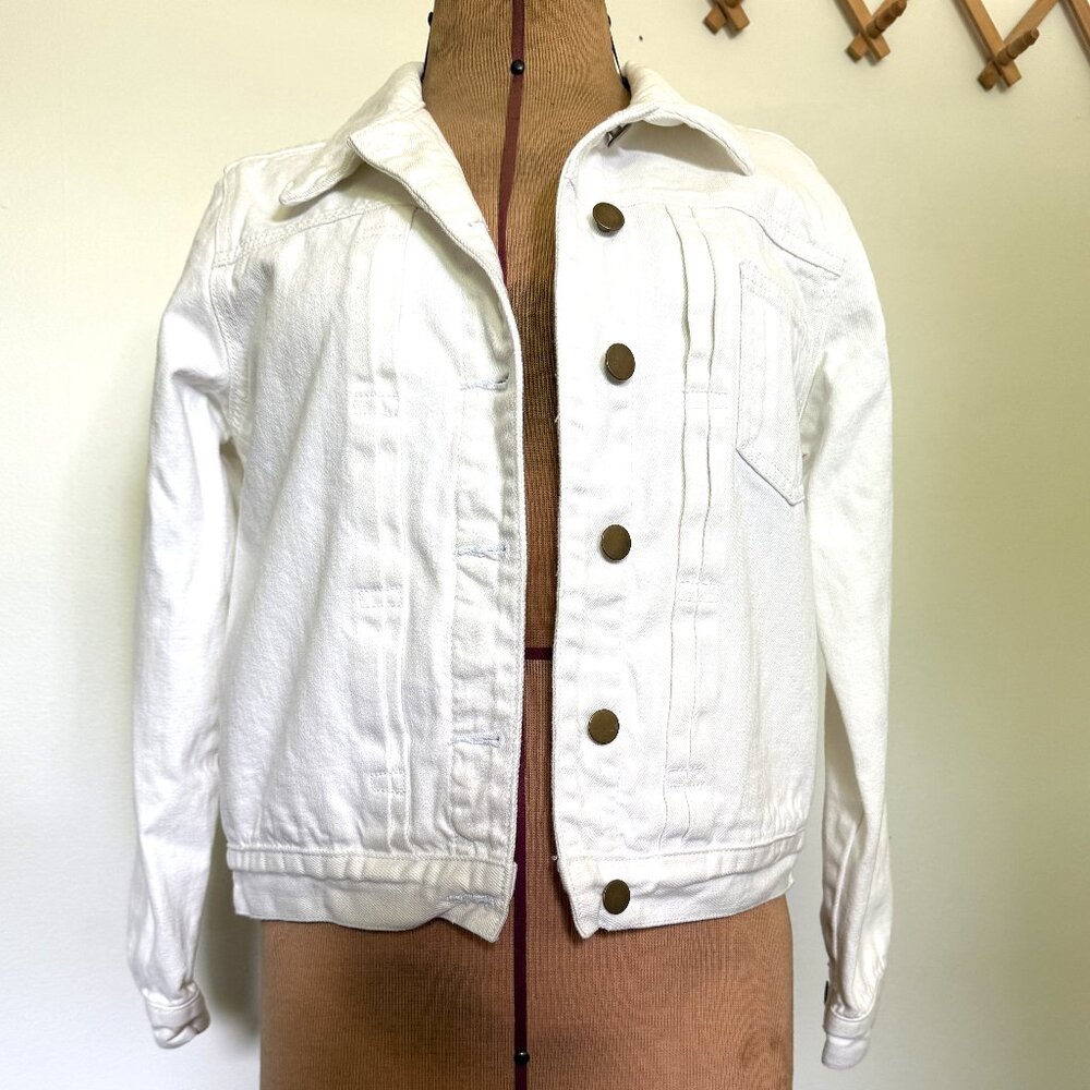 Pomander Place White Denim Jacket • Size Small • Like New